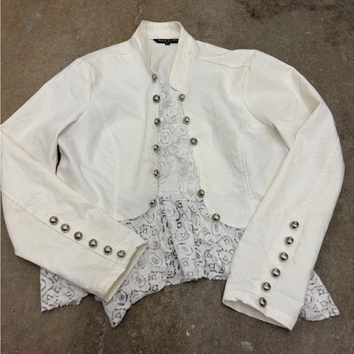Baccini lace denim white - denim,
